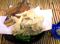 太刀魚天ぷら（抹茶塩）